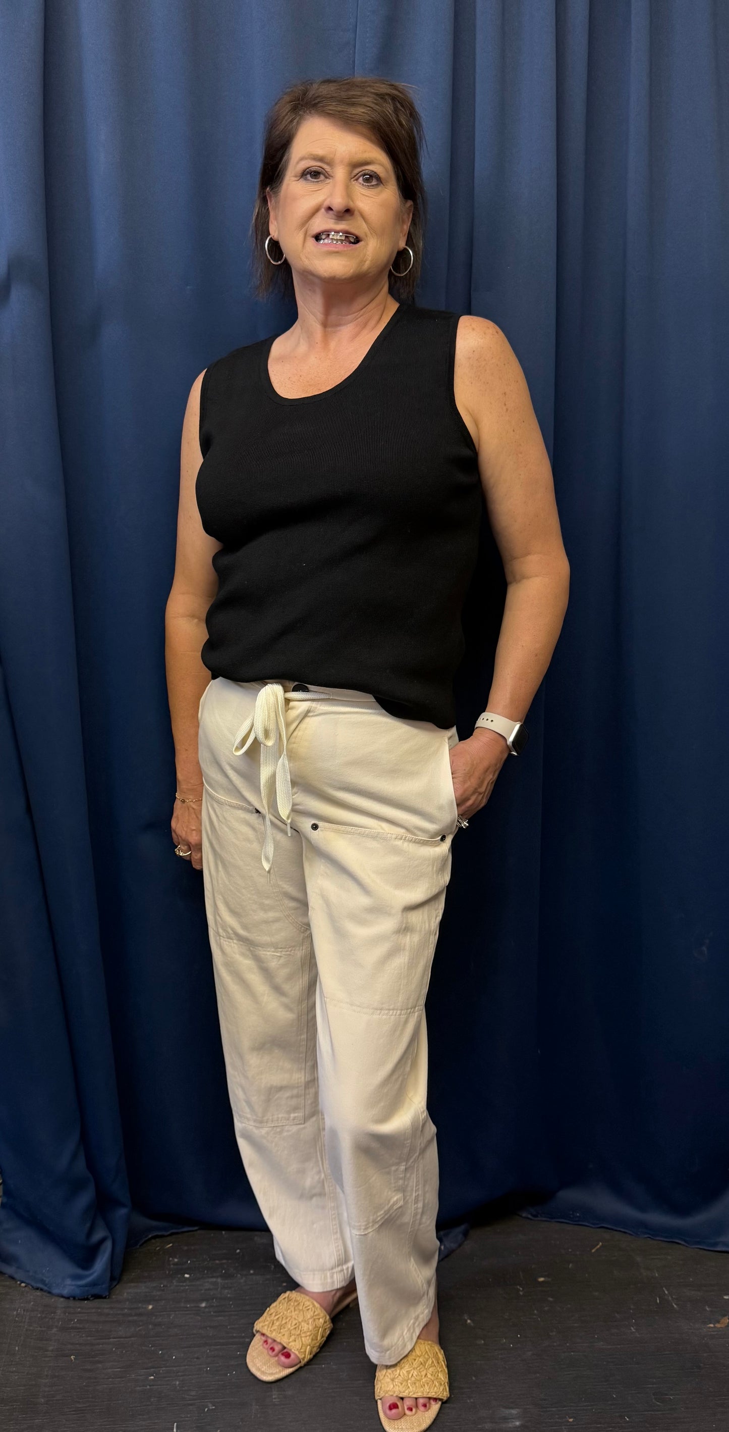 Ivory carpenter pants