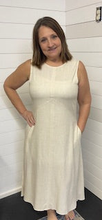 Linen midi dress