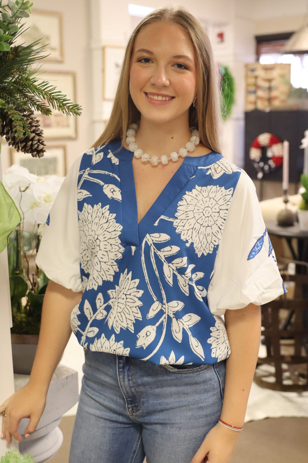 BOHO Blue Top