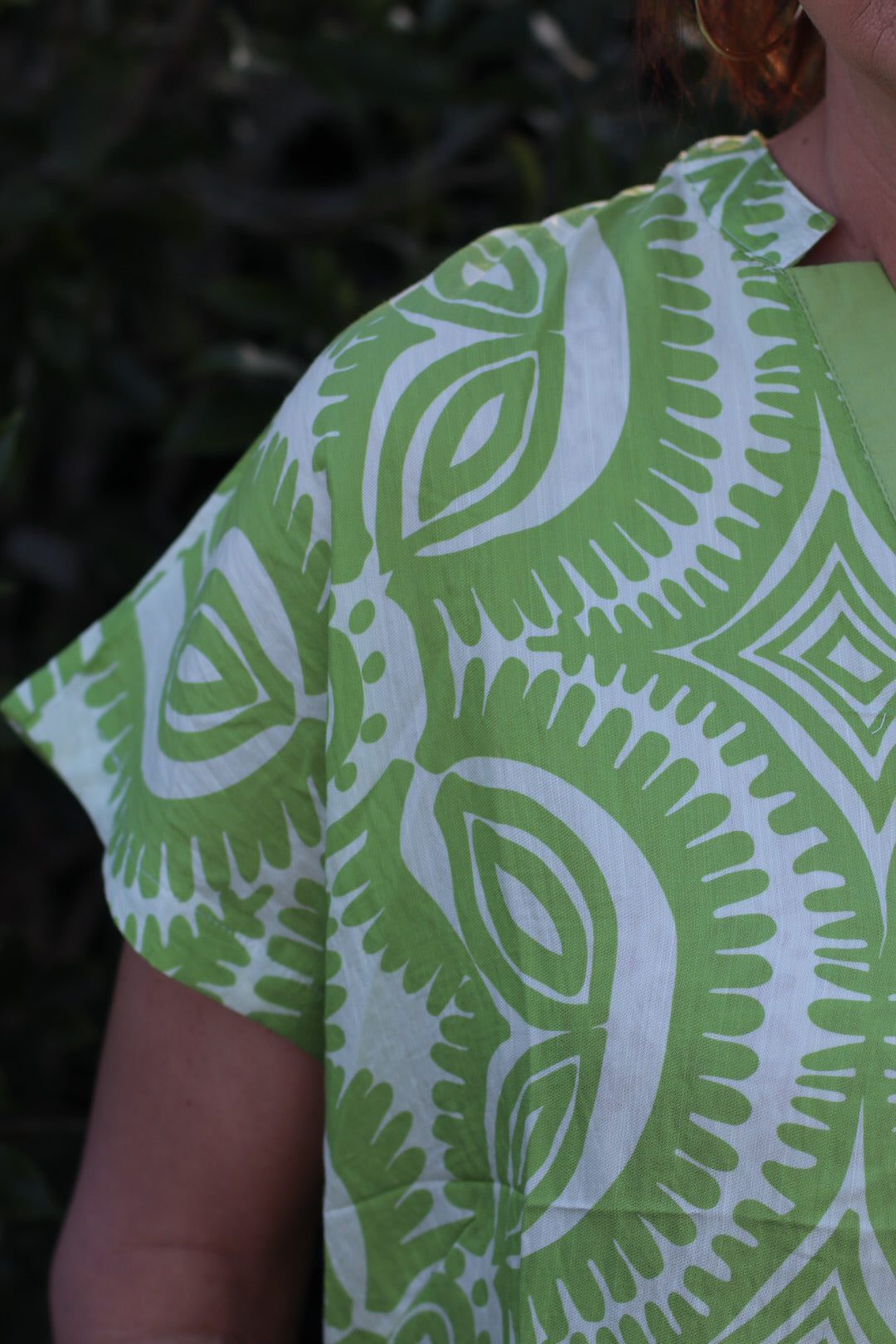 Print V-Neck Top
